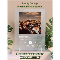 Тони Раут, Yltramarine - La Vida Loca - постер Spotify - Модульная картины, Репродукции, Декоративные панно, Декор стен