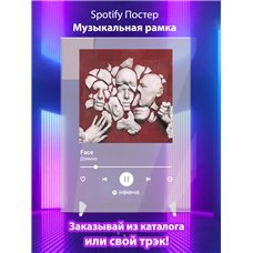 Картина на холсте по фото Модульные картины Печать портретов на холсте Face - Домино - постер Spotify