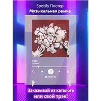 Портреты картины репродукции на заказ - Face - Домино - постер Spotify