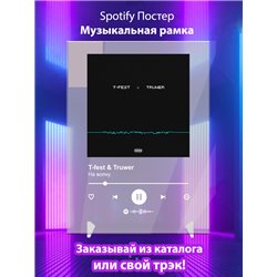 T-fest Truwer- На волну - постер Spotify - Модульная картины, Репродукции, Декоративные панно, Декор стен