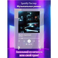 Портреты картины репродукции на заказ - Скриптонит, MiyaGi - Не жаль - постер Spotify