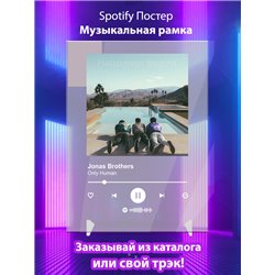 Jonas Brothers - Only Human - постер Spotify - Модульная картины, Репродукции, Декоративные панно, Декор стен
