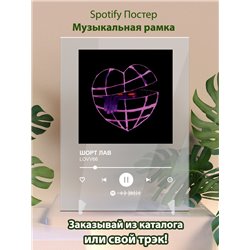LOVV66 - ШОРТ ЛАВ - постер Spotify - Модульная картины, Репродукции, Декоративные панно, Декор стен