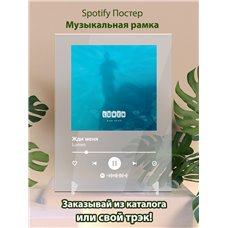 Картина на холсте по фото Модульные картины Печать портретов на холсте Lumen - Жди меня - постер Spotify