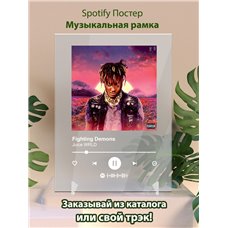 Картина на холсте по фото Модульные картины Печать портретов на холсте Juice WRLD - Fighting Demons - постер Spotify