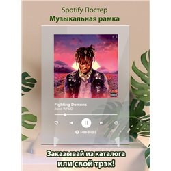 Juice WRLD - Fighting Demons - постер Spotify - Модульная картины, Репродукции, Декоративные панно, Декор стен
