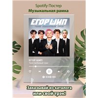 Портреты картины репродукции на заказ - ЕГОР ШИП - Твой любимый трек - постер Spotify
