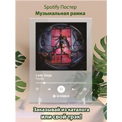 Lady Gaga - Replay - постер Spotify - Модульная картины, Репродукции, Декоративные панно, Декор стен