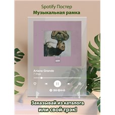 Картина на холсте по фото Модульные картины Печать портретов на холсте Ariana Grande - 7 rings - постер Spotify