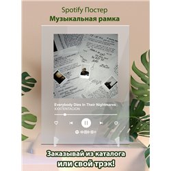 XXXTENTACION - Everybody Dies In Their Nightmares - постер Spotify - Модульная картины, Репродукции, Декоративные панно, Декор стен