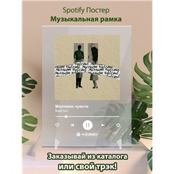 BadCurt - Миллион чувств - постер Spotify - Модульная картины, Репродукции, Декоративные панно, Декор стен