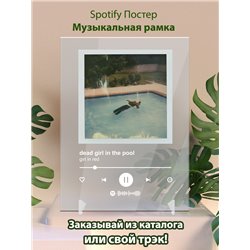 girl in red - dead girl in the pool - постер Spotify - Модульная картины, Репродукции, Декоративные панно, Декор стен