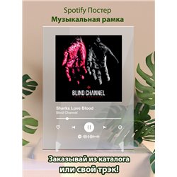 Blind Channel - Sharks Love Blood - постер Spotify - Модульная картины, Репродукции, Декоративные панно, Декор стен