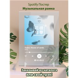 BTS - Outro House of cards - постер Spotify - Модульная картины, Репродукции, Декоративные панно, Декор стен