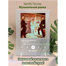 Картина на холсте по фото Модульные картины Печать портретов на холсте Jonas Brothers - What a man gotta do - постер Spotify