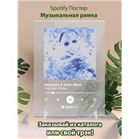 Портреты картины репродукции на заказ - Yung Lean, Bladee Hennessy Sailor Moon - постер Spotify