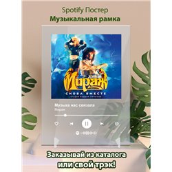 Мираж - Музыка нас связала - постер Spotify - Модульная картины, Репродукции, Декоративные панно, Декор стен