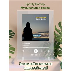 Макс Корж - Разнесем - постер Spotify - Модульная картины, Репродукции, Декоративные панно, Декор стен