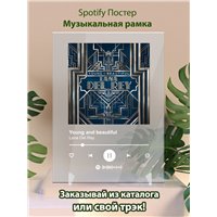 Портреты картины репродукции на заказ - Lana Del Rey - Young and beautiful - постер Spotify