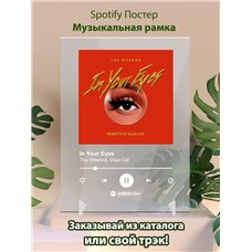Картина на холсте по фото Модульные картины Печать портретов на холсте The Weeknd, Doja Cat - In Your Eyes - постер Spotify