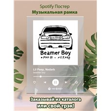 Картина на холсте по фото Модульные картины Печать портретов на холсте Lil Peep, Nedarb - beamer boy - постер Spotify