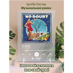 No Doubt - Don`t Speak - постер Spotify - Модульная картины, Репродукции, Декоративные панно, Декор стен