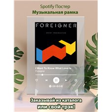 Картина на холсте по фото Модульные картины Печать портретов на холсте Foreigner - I Want To Know What Love Is - постер Spotify