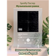Картина на холсте по фото Модульные картины Печать портретов на холсте УННВ - Черная тишина - постер Spotify