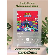 Картина на холсте по фото Модульные картины Печать портретов на холсте j-hope – Blue Side - постер Spotify
