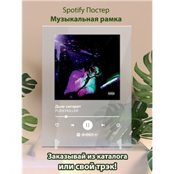 PUSSYKILLER - Дым сигарет - постер Spotify - Модульная картины, Репродукции, Декоративные панно, Декор стен
