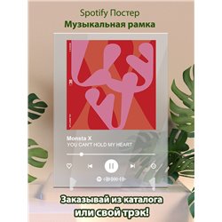 Monsta X - YOU CANT HOLD MY HEART - постер Spotify - Модульная картины, Репродукции, Декоративные панно, Декор стен