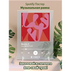 Картина на холсте по фото Модульные картины Печать портретов на холсте Monsta X - ALL ABOUT LUV - постер Spotify