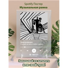 Картина на холсте по фото Модульные картины Печать портретов на холсте Электрофорез - Я ничего не могу с собою сделать - постер Spotify