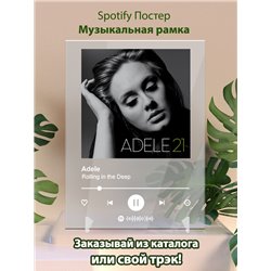 Adele - Rolling in the Deep - постер Spotify - Модульная картины, Репродукции, Декоративные панно, Декор стен
