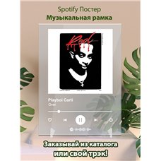 Картина на холсте по фото Модульные картины Печать портретов на холсте Playboi Carti - Over - постер Spotify