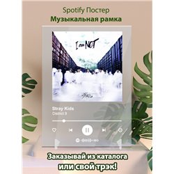 Stray Kids - District 9 - постер Spotify - Модульная картины, Репродукции, Декоративные панно, Декор стен