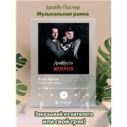 Агата Кристи - Опиум для никого - постер Spotify - Модульная картины, Репродукции, Декоративные панно, Декор стен