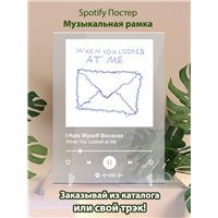 Портреты картины репродукции на заказ - I Hate Myself Because - When You Looked at Me - постер Spotify