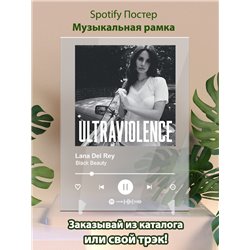 Lana Del Rey - Black beauty - постер Spotify - Модульная картины, Репродукции, Декоративные панно, Декор стен