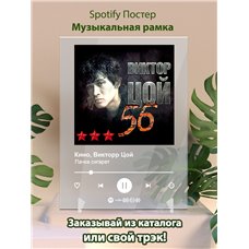 Картина на холсте по фото Модульные картины Печать портретов на холсте Кино, Викторр Цой - Пачка сигарет - постер Spotify