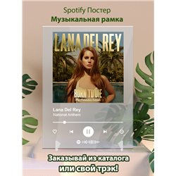 Lana Del Rey - National Anthem - постер Spotify - Модульная картины, Репродукции, Декоративные панно, Декор стен