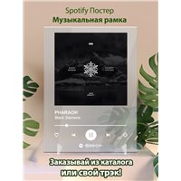 Портреты картины репродукции на заказ - PHARAOH - Black Siemens - постер Spotify
