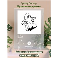 Портреты картины репродукции на заказ - Lil Peep - ghost boy - постер Spotify