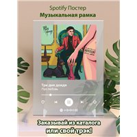 Портреты картины репродукции на заказ - Три дня дождя - Про любовь - постер Spotify
