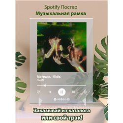 Матрикс, Midix - 3+AM - постер Spotify - Модульная картины, Репродукции, Декоративные панно, Декор стен