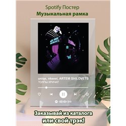 uniqe,nkeeei, ARTEM SHILOVETS - ТОЛПЫ КРИЧАТ - постер Spotify - Модульная картины, Репродукции, Декоративные панно, Декор стен