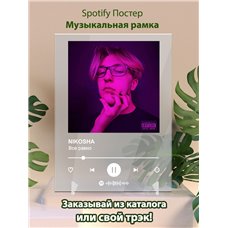 Картина на холсте по фото Модульные картины Печать портретов на холсте NIKOSHA - Все равно - постер Spotify