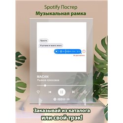 MACAN - Пьяное голосовое - постер Spotify - Модульная картины, Репродукции, Декоративные панно, Декор стен