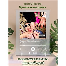 Картина на холсте по фото Модульные картины Печать портретов на холсте Пошлая Молли, Элджэй - Дом Периньон - постер Spotify