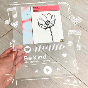 Acryl Spotify Стеклянная панель с фотографией и песней